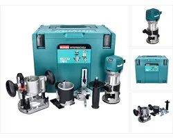 Makita RT0702CX2J - Freesmachine, bovenfrees, trimmer in Mbox- Zilver - 710W - 8mm
