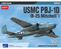 Academy Modelbouwpakket Militaire voertuigen - 12334 North American B-25 Mitchell USMC PBJ-1D Plastic - 1:48 - Modelbouw