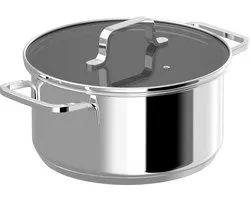 DiNA Marmite avec couvercle Helix - Ø 20cm - Métal - Sans PFAS