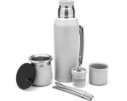 BALIBETOV Yerba Mate Complete Set - Modern Mate Pumpkin (266 ml), Thermos Flask with 2 Spouts (1000 ml), 2 Bombilla - ShopVlot