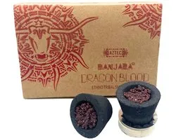 Banjara - dragonsblood - drakenbloed - hars wierook - houtskool bekers - 6 stuks