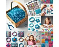 Loombandjes blauw – 1.200 elastiekjes – Met 2 weefhaken & S-clips – Loom set