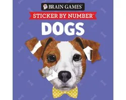 Brain Games - Sticker by Number Compact Edition: Dogs 7x7 Inches Perfect Gift for Dog Lovers, Travel Size Activity Book for Adults & Kids 7+