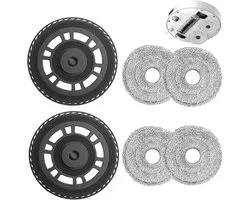 4 serpillières avec 2 supports de rechange - Adaptées aux robots aspirateurs Dreame Série X30 / S10 Pro Ultra / L10s Ultra Gen2 / X40 Ultra - Pièces de rechange - pads de serpillière - pads de serpillière dreame