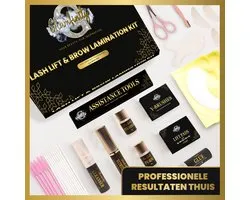 Glamfinity Lash Lift & Brow Lamination Kit - Wimperlifting Set - Extra Sterke Lijm - Nieuwe Formule - Korte Inwerktijd 3-5 minuten