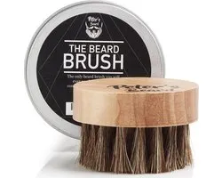 Brosses à barbe avec huile de barbe pour le soin de la barbe - Brosses à barbe rond en bois pour le soin de la barbe et l'huile de barbe - Brosses à barbe - Garantie 2 ans