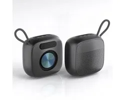 Kraftverdia™ - Enceinte Bluetooth portable - Boîte à Musique sans fil - Son stéréo HiFi - Entrée USB/carte Micro SD/AUX - Pour soirée, home cinéma, salle de jeux - Zwart