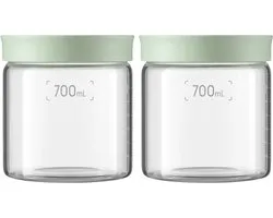 BUYDEEM CS1014-CG - Voedselopslagsysteem - Glas - 700ml - Cozy Greenish