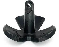Raptor Rivier Anker - 15 LBS - Bootanker - Staal - Zwart