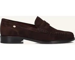 Fred De La Bretoniere - BODIL BEAU Loafer Suede Dark Brown - Maat 38