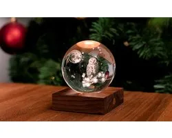 Gingko - Amber Crystal Ball Night Light - The Owl Moon