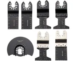 Lames de scie oscillantes 50 pièces – Set à démontage rapide pour outils multifonctions – Lames de scie HCS pour bois, plastique, métal, Punaises et Vis – Compatibles avec Dewalt, Dremel, Fein, Worx, Bosch, Makita et Milwaukee