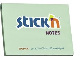 Stick'n sticky notes - 76x102mm - pastel groen - 100 memoblaadjes