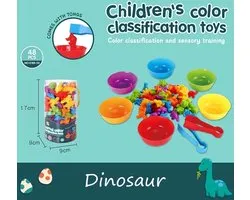 Jouets de tri Montessori - Dinos - Sensoriel - Motricité - Cognitif - Coloré - Jouets Éducatif - Tri - Développement - montessori