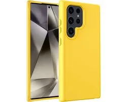 Coque adaptée pour Samsung Galaxy S24 Ultra Coque en Siliconen - Coque adaptée pour Samsung Galaxy S24 Ultra Coque Siliconen - Jaune