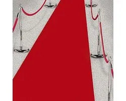 Rode loper - 3x - 450 x 50 cm - polyester vilt - gala/bruiloft/red carpet feesten