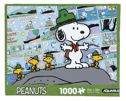 AQUARIUS Peanuts Snoopy Beagle Scouts - Comic 1000 Piece Jigsaw Puzzle(1000 Piece Jigsaw Puzzle) - Glare Free - Precision Fit - Officially Licensed Peanuts Merchandise & Collectibles - 20x28 Inches
