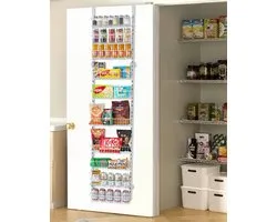 VEVOR Pantry Organizer Muurbevestigde 10-Laags Kruidenrekken Witte Keuken