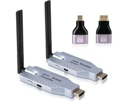 Draadloze HDMI Zender - Streamer Receiver Set - 4K Beeld Delen - Tot 50 Meter Bereik - Compacte Tv Stick