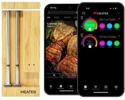 Meater Draadloze Thermometer- Dubbele Temperatuursondes - 550°C Hittebestendig - WiFi Bereik - Voor BBQ, Oven en Smoker