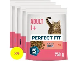 Perfect Fit Kattenbrokken - Active Adult - Rund - 4x750g