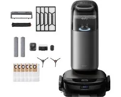 eufy Clean S1 Pro Robotstofzuiger + Vervangingssets All-in-One Station met dweilfunctie - Robot Vacuum -- 8.000 Pa Zuigkracht, Slimme Obstakelvermijding, Multi-Level Mapping, Automatische dweilterugtrekking, Perfect voor dierenharen