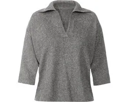 Esmara Dames gebreide pullover - Trui - Sweater - Aangenaam zacht - Donkergrijs - Maat S 36/38