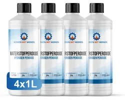 Waterstofperoxide 3% - 4 x 1 Liter - Hydrogen Peroxide