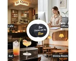 10 Pcs Felt Coasters, Round High Quality Felt Coasters for Glasses, Beer Gifts for Men, Funny Coasters and Beer Lid - ShopVlot