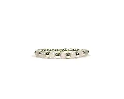 Heaven Eleven - 925 Zilver ring - creme - one size fits all