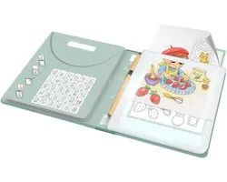 KIDYWOLF KIDYDRAW PAD Food - Verlichte Tekentablet voor Kinderen - 30 Overtekeningen - Creatief Schermvrij Speelgoed - 6+