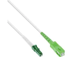 Premium LC/APC - SC/APC FTTH Simplex Optical Fiber Patch kabel - Single Mode OS2 - wit / LSZH - 15 meter