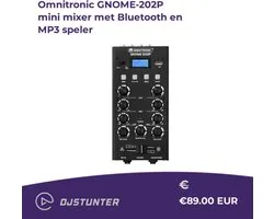 OMNITRONIC Mengpaneel - Audio mixer GNOME-202P Mini Mixer -  black