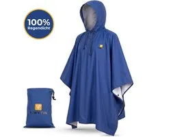 TYT - Yale Blue - Poncho de pluie bleu - 100% imperméable - poncho de vélo - poncho de pluie adultes - unisexe - poncho de pluie vélo - poncho de pluie femmes - poncho de pluie hommes - poncho de pluie réutilisable - ponchos de pluie