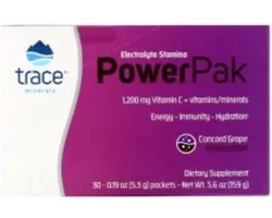 Trace Minerals Research, electrolyte stamina power pack, pomegranate blueberry 6,2 gram 32 packets