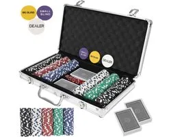 Malatec Poker Set met 300 Chips - Compleet en Veilig in Aluminium Koffer