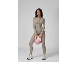 Fitbuddy Seamless Jumpsuit GZL105 – Oat Milk – High Stretch, Squatproof & Shaping – Dames – Maat L
