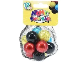 Fidget Atomic Ballen stressbal speelgoed set 12 stuks multicolor.