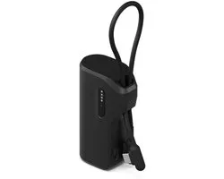 Cygnett Thumboost 5K Powerbank avec câble USB-C semi-intégré - Noir