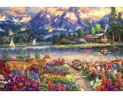 Grafika puzzel - Spring Mountain Majesty - 1000 stukjes legpuzzel.