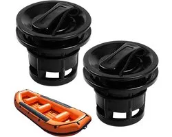 Luchtventiel Rubberboot - Ventiel Opblaasboot - Waterdicht Afsluiten - Dubbele Afdichtingstechnologie - 6.5 cm - Zwart