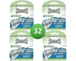 Lames de Razor Wilkinson Sword Quattro Titanium Sensitive - 32 pièces - Lames de rasoir