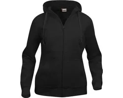 Clique Basic hoody full zip ds Zwart maat M