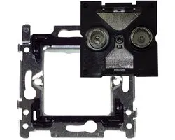 Hirschmann wandcontactdoos EDB 02 BLACK (België) / Telenet