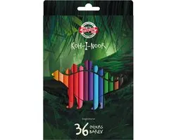 Koh-i-noor Set crayons de couleur école 36 pièces
