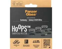 PanzerGlass Screenprotector geschikt voor Samsung Galaxy S24 Ultra Glazen | PanzerGlass Hoops Camera Lens Protector - Case Friendly