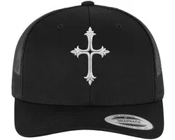 Mister Tee - Goth Cross Trucker Cap Snapback Pet - Noir
